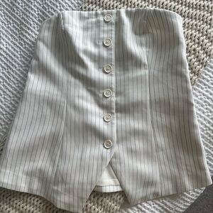 Mara Tailored Button-Through Tube Top